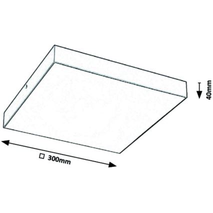 Rabalux - LED Stropna svjetiljka LED/24W/230V 3000-6000K IP44 crna