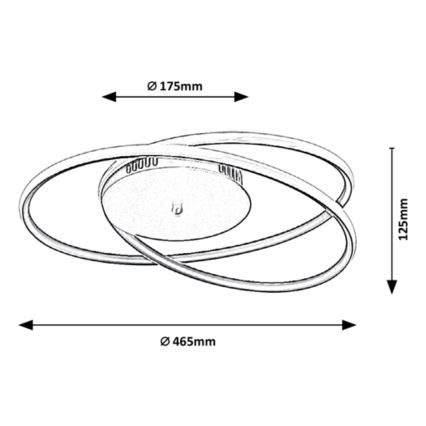 Rabalux - LED stropna svjetiljka LED/40W/230V pr. 46,5