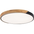 Rabalux - LED stropna svjetiljka LED/42W/230V 3000/4000/6500K crna/hrast Ø 61 cm