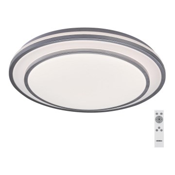 Rabalux - LED stropna svjetiljka s mogućnošću prigušivanja LED/40W/230V 3000-6500K srebrna Ø 49 cm + daljinski upravljač