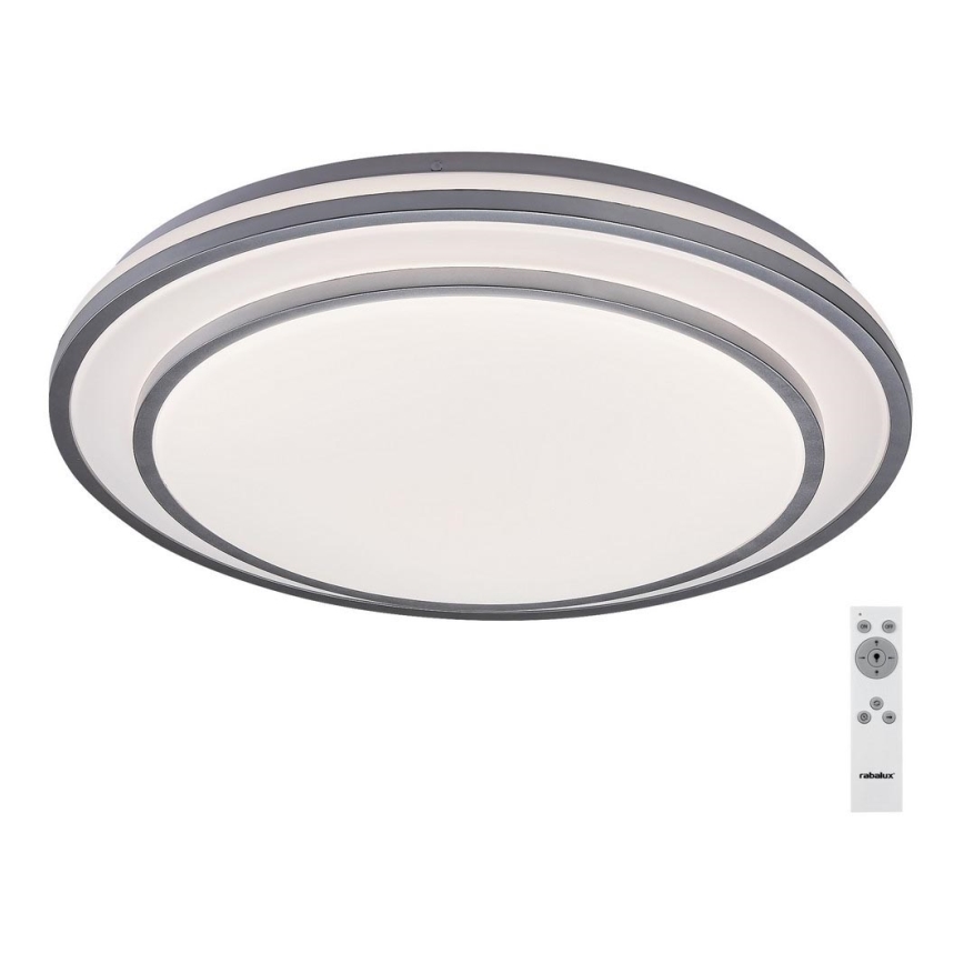 Rabalux - LED stropna svjetiljka s mogućnošću prigušivanja LED/40W/230V 3000-6500K srebrna Ø 49 cm + daljinski upravljač