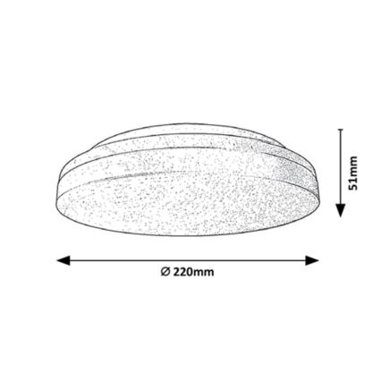 Rabalux - LED Stropna svjetiljka za kupaonicu LED/18W/230V IP54 3000K/4000K/6000K