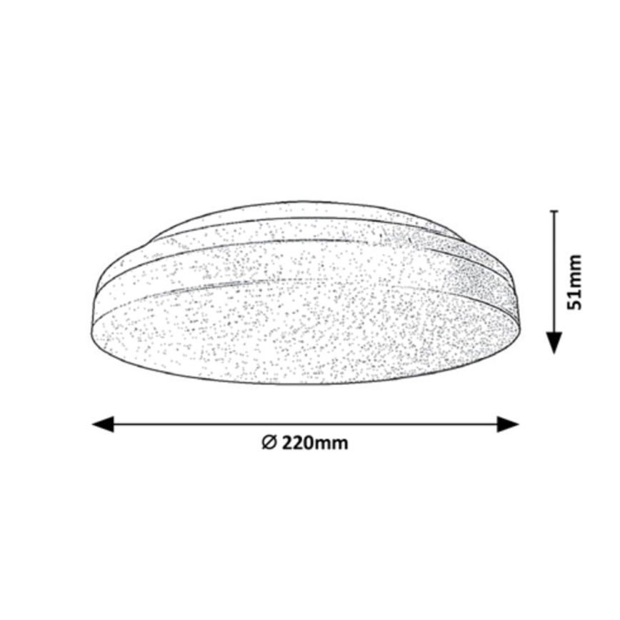 Rabalux - LED stropna kupaonska svjetiljka LED/18W/230V IP54 3000K/4000K/6000K promjer 22 cm
