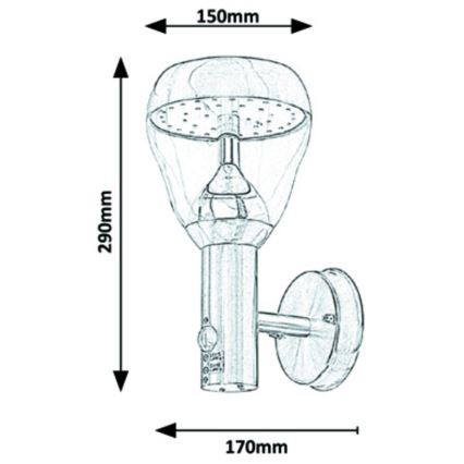 Rabalux - LED Vanjska zidna svjetiljka sa senzorom LED/8,5W/230V IP44