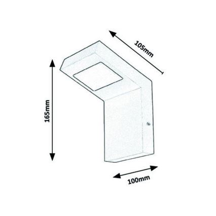 Rabalux - LED vanjsko zidno svjetlo LED/9W/230V IP44