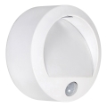 Rabalux - LED vanjsko zidno svjetlo sa senzorom LED/1,5W/3xAA bijela IP44