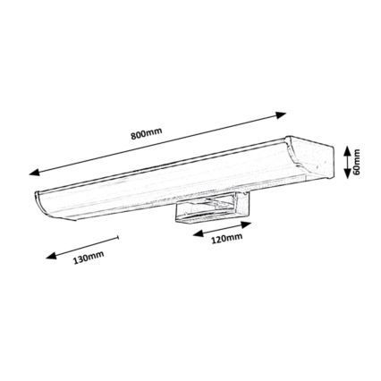 Rabalux - LED Zidna svjetiljka za kupaonicu LED/13,5W/230V IP44