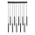 Rabalux - Luster na sajli 10xG9/5W/230V crna