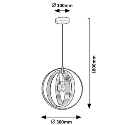 Rabalux - Luster na sajli 1xE27/60W/230V