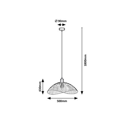 Rabalux - Luster na sajli 1xE27/60W/230V