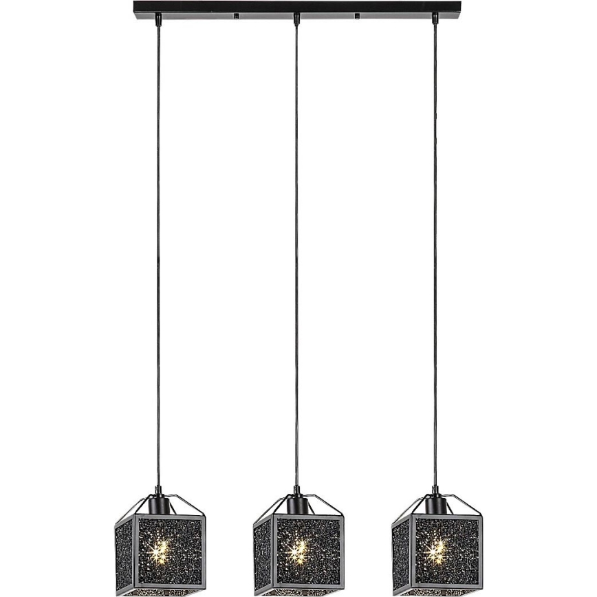 Rabalux - Luster na sajli 3xE27/40W/230V crna