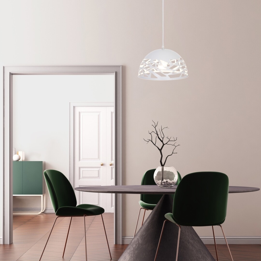 Rabalux - Luster na užetu 1xE27/60W/230V bijela