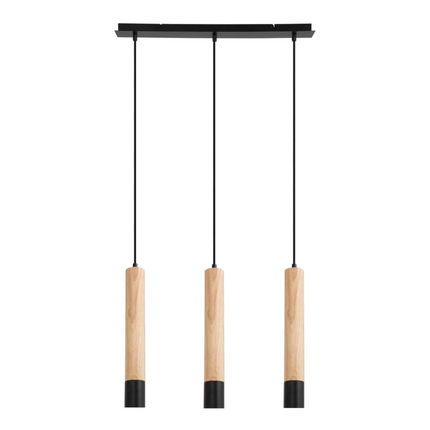 Rabalux - Luster na užetu 3xGU10/50W/230V bukovina