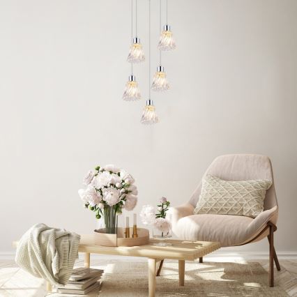 Rabalux - Luster na užetu 5xE14/40W/230V