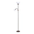 Rabalux - Podna lampa 1xE27/100W+1xE14/25W/230V smeđa/bijela