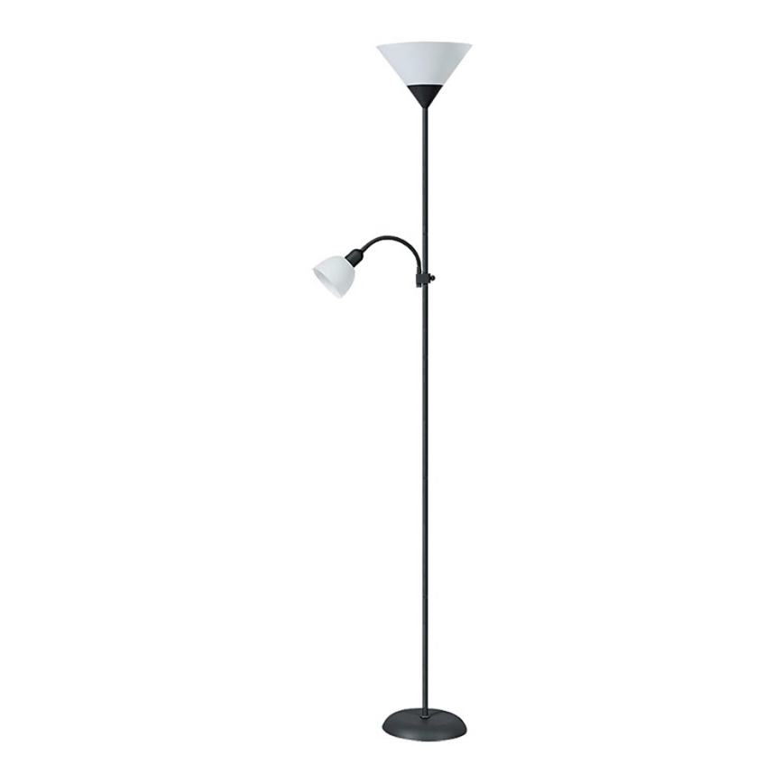 Rabalux - Podna lampa 1xE27/100W+E14/25W crna/bijela