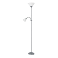 Rabalux - Podna lampa 1xE27/100W+E14/25W siva/bijela