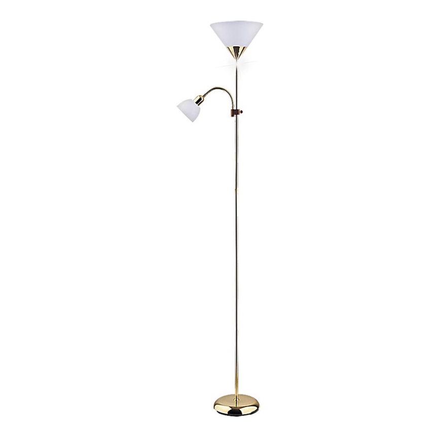 Rabalux - podna lampa 1xE27/100W+E14/25W zlatna/bijela
