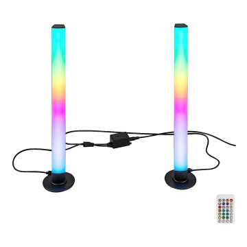 Rabalux - SET 2x LED RGB podesiva stolna lampa PACO LED/5W/5V + daljinski upravljač