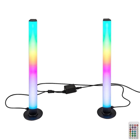 Rabalux - SET 2x LED RGB Prigušiva stolna lampa PACO LED/5W/5V + daljinski upravljač