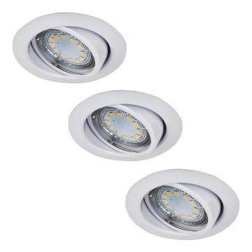 Rabalux - SET 3xLED Ugradbena svjetiljka 3xGU10/3W/230V IP40