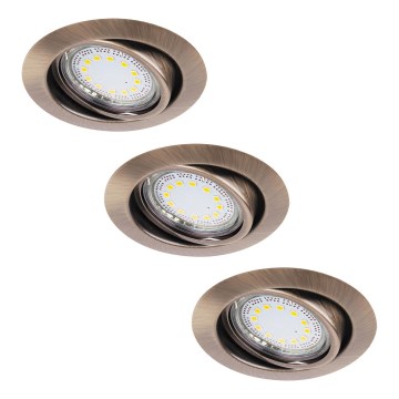 Rabalux - SET 3xLED Ugradbena svjetiljka 3xGU10/3W/230V IP40