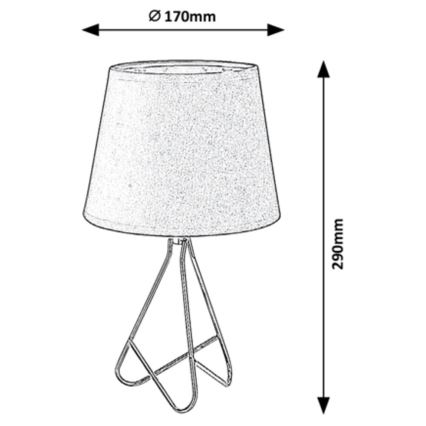 Rabalux - Stolna lampa 1xE14/40W/230V crna/zlatna