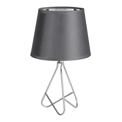 Rabalux - Stolna lampa 1xE14/40W/230V siva/sjajni krom