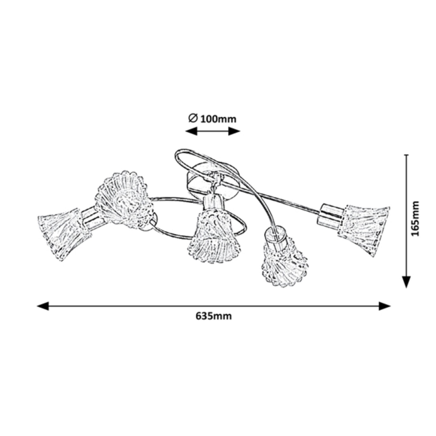 Rabalux - Ugradbena svjetiljka 5xE14/40W/230V