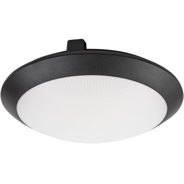 Rabalux - Vanjska stropna svjetiljka s senzorom pokreta 1xE27/9W/230V IP65 Ø 30 cm crna