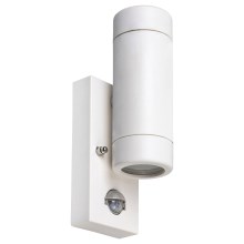 Rabalux - Vanjska Zidna svjetiljka sa senzorom 2xGU10/10W/230V IP44 bijela