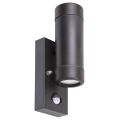 Rabalux - Vanjska Zidna svjetiljka sa senzorom 2xGU10/10W/230V IP44 crna