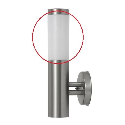 Rabalux - Zamjensko staklo za vanjsku svjetiljku INOX TORCH E27 bijela
