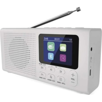 Radio DAB DAB+ FM 3W/5V/4xAA bijela