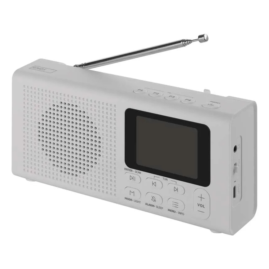 Radio DAB DAB+ FM 3W/5V/4xAA bijela