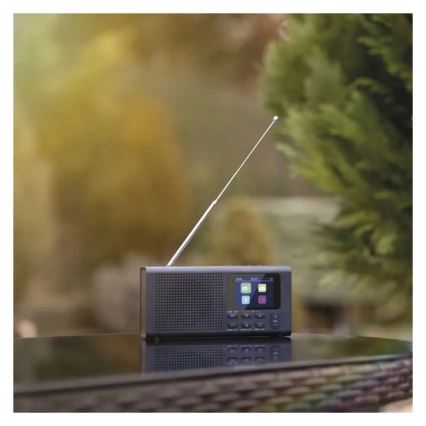 Radio DAB DAB+ FM 3W/5V/4xAA crna
