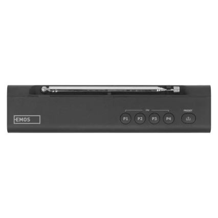Radio DAB DAB+ FM 3W/5V/4xAA crna