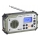 Radio za kampiranje s ručnom kurblom, solarnim panelom i LED svjetiljkom s funkcijom power banke 5V/3xAAA/2000 mAh, IPX4, zeleni