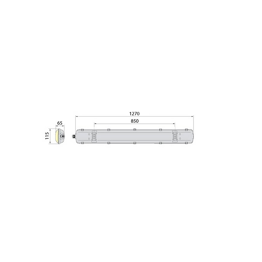 Radna fluorescentna svjetiljka 2xG13/18W/230V IP65 1270 mm
