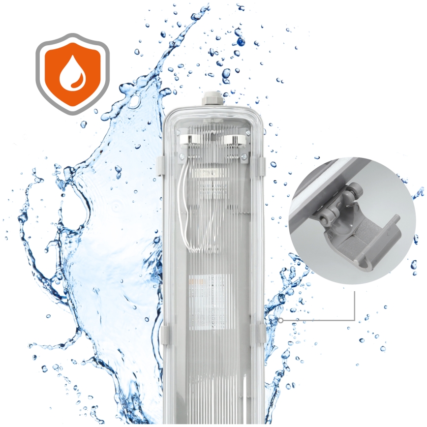 Radna fluorescentna svjetiljka 2xG13/22W/230V IP65