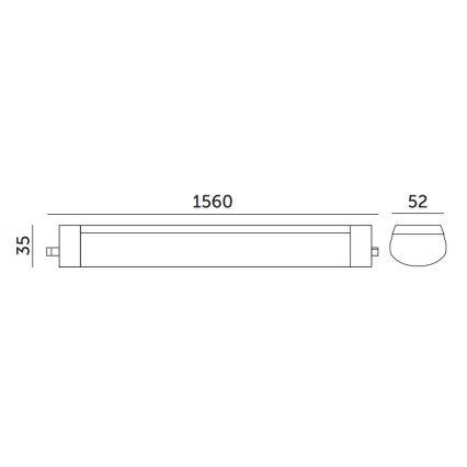 Radna fluorescentna svjetiljka LED/48W/230V IP65 4000K 156 cm