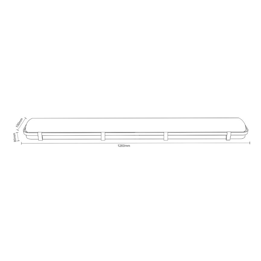 Radna fluorescentna svjetiljka T8 2xG13/18W/230V IP65 126 cm
