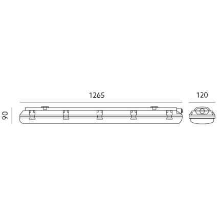 Radna fluorescentna svjetiljka T8 2xG13/18W/230V IP65