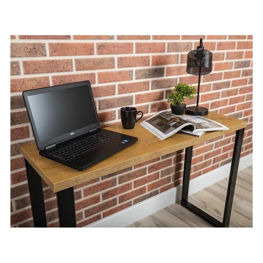 Radni stol BLAT 120x40 cm crna/smeđa