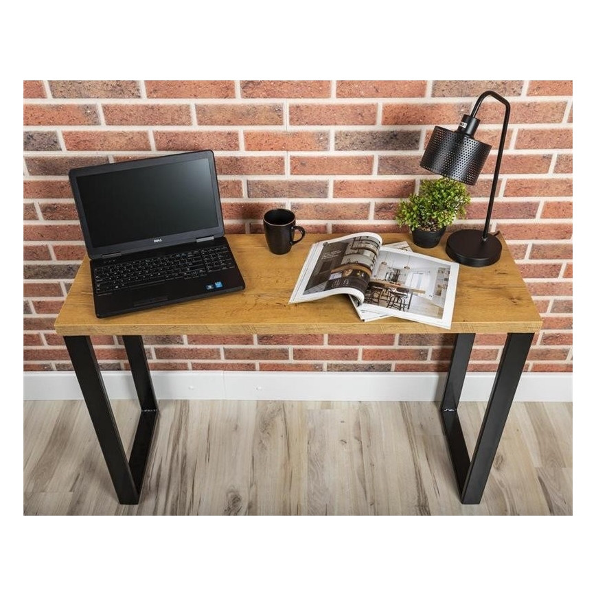 Radni stol BLAT 120x40 cm crna/smeđa