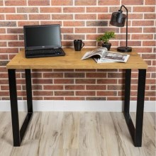 Radni stol BLAT 120x60 cm crna/smeđa