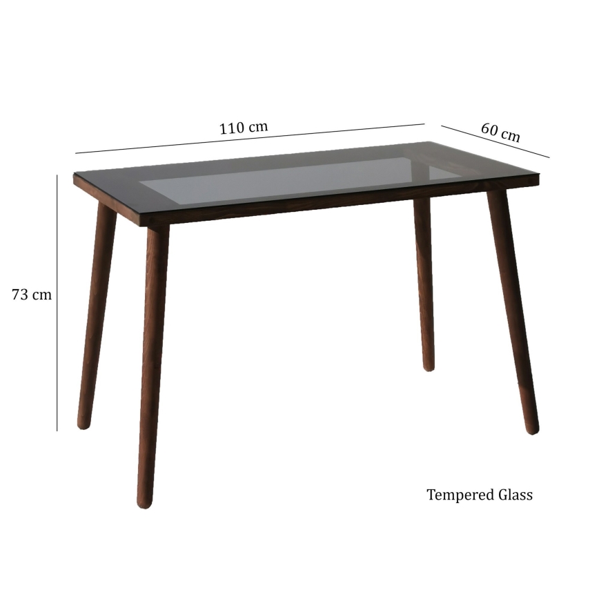 Radni stol COZY 73x110 cm bor/crna