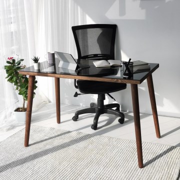 Radni stol COZY 73x110 cm borovina/crna