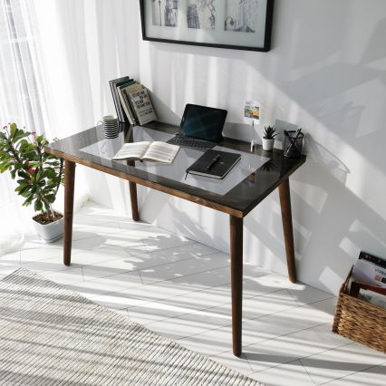 Radni stol COZY 73x110 cm borovina/crna