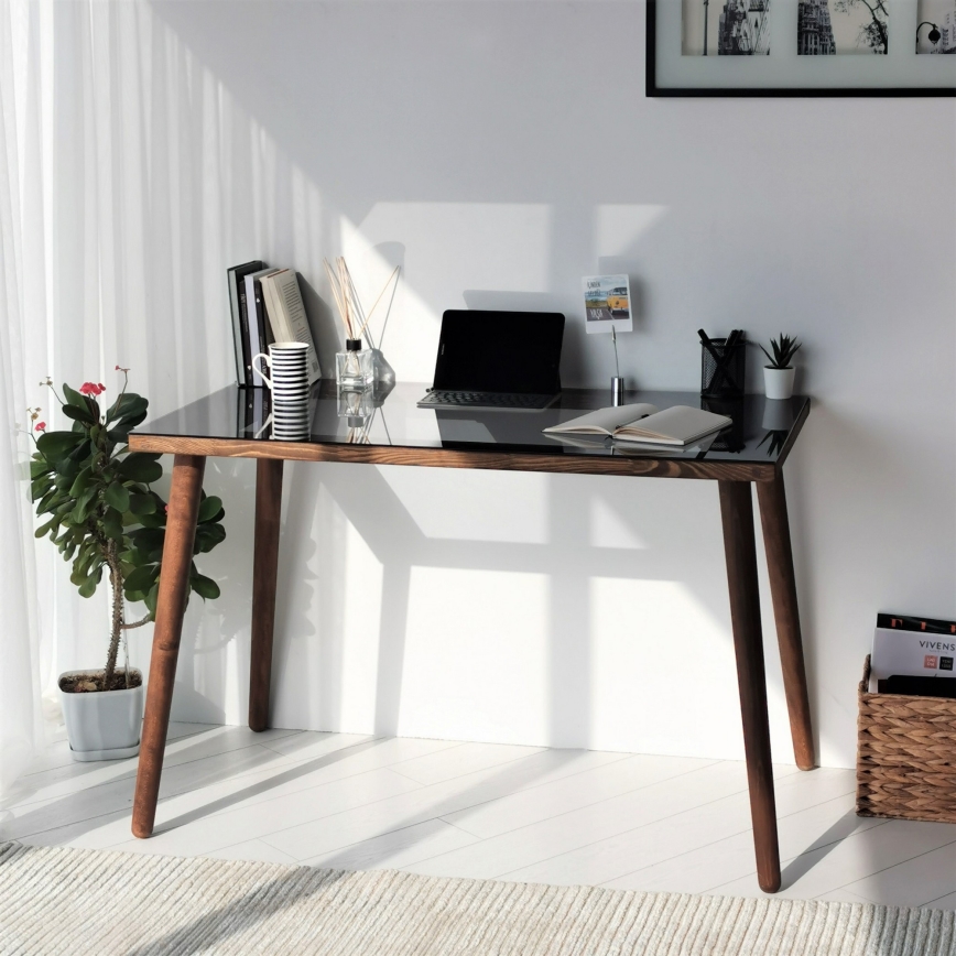 Radni stol COZY 73x110 cm borovina/crna
